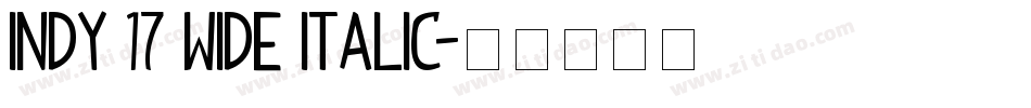 Indy 17 Wide Italic字体转换